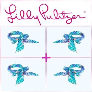 NWT Lily Pulitzer Set of 4 Fabric Wrapped Bangles